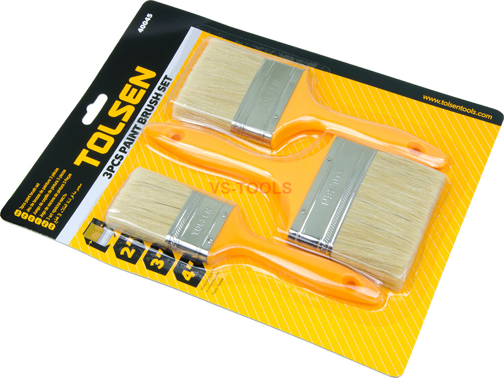 3pcs Flat Paint Cutting Brush Soft Bristle Hard Plastic Painting